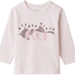 【BABY】プレイフルキャットワンポイントロンT 80サイズ ピンク