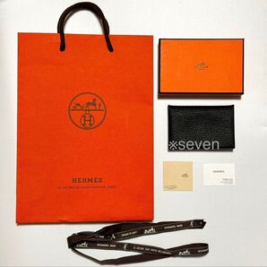 新品未使用・付属品完備 HERMES エルメス カルヴィ 黒 ノワール 最新K刻印 2025 ブラック カードケース 名刺入れ