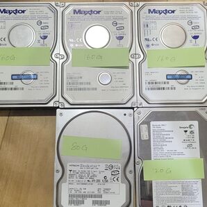 IDE規格HDD 中古5個セット Maxtor、 Hitachi、 Seagate