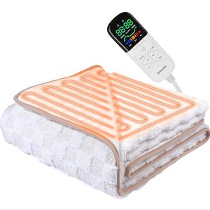 電気毛布 掛け 敷き スマート温度調節 130×190cm 電気ブランケット 頭寒足熱 9段階温度調節 12段階タイマー丸洗い可能