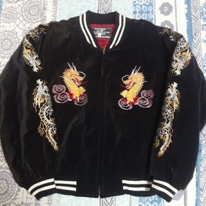 【美品】 JUNGLE STORM 別珍 横須賀 龍神 日本限定 スカジャン