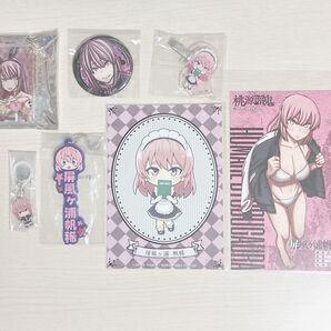 桃源暗鬼 屏風ヶ浦帆稀 スイパラ コラボ ポストカード 特典 ヘアクリップ スライドアクリル ふらっとめじるしアクセサリー 7点