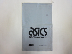 1990年代レアもの グレー M アシックス社製 シューズ袋 asics 未使用品