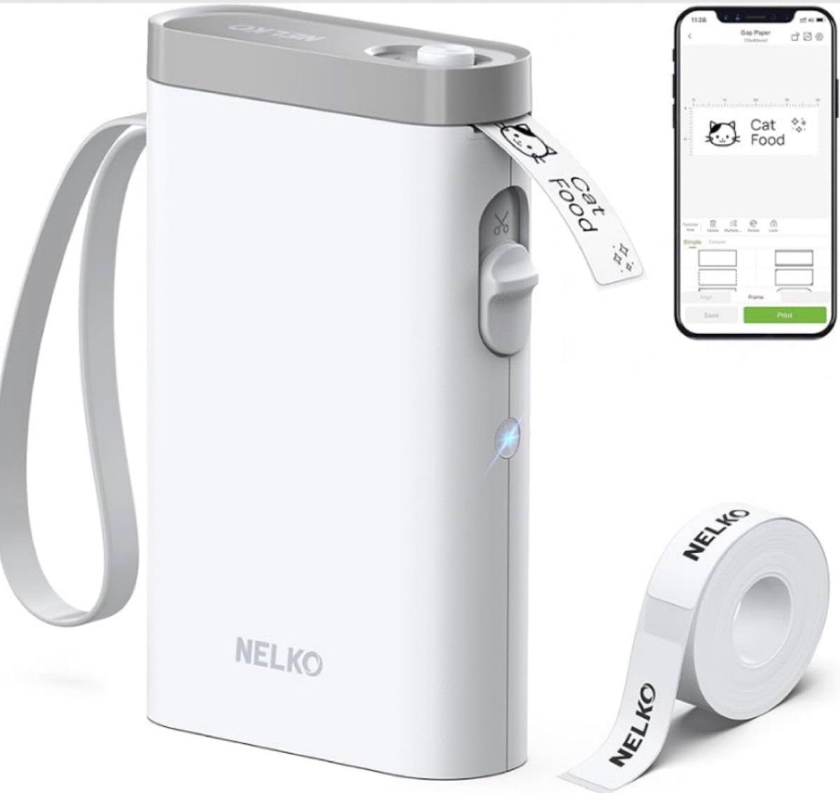 ラベルライター Bluetooth接続多機能ラベルプリンター 感熱小型充電式値札シール Android & iOS対応