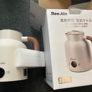 BeeJiin電気ケトル6階段温度調節可能触れても熱くない急速沸騰空焚き防止