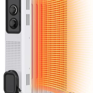 オイルヒーター 8畳~10畳 暖房器具 省エネ 電気代節約 1200W /700W /500W 出力3段階 温度調節機能 ダイヤル