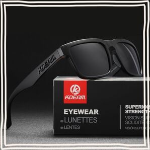【再入荷しました!】KDEAM UV400 偏光サングラス ブラック ドライブ スポーツ 釣り