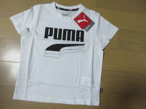 PUMA Junior короткий рукав футболка 120. белый новый товар * подведение счетов распродажа *