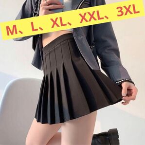 ミニスカート 2XL プリーツ かわいい スカート 着痩せ 新品 多種サイズ 黒スカート プリーツスカート 可愛い服装 新品