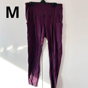 タグ付き 【M】 レギンス スポットウェア ヨガ ウォーキング レディース 紫
