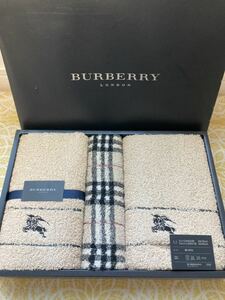 新品/BURBERRY/タオルセット/フェイスタオル/ウォッシュタオル/正規品/バーバリー/Burberrys/綿100%/ベージュ/ノバチェック/ハンドタオル