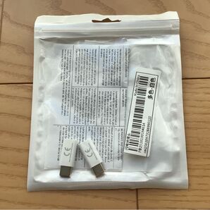 変換アダプタ ライトニングからタイプC (凹側ライトニング、凸側タイプC) 2個入り