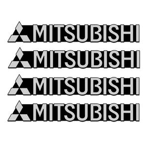 三菱 ステッカー エンブレム アルミ プレート 4枚セット1
