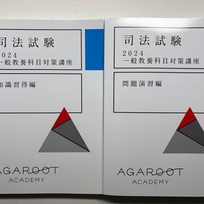 2024【新品】一般教養科目対策講座 アガルート 司法試験 2冊セット
