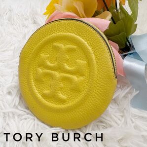 トリーバーチ コインケース TORY BURCH 小銭入れ 財布 ゴールド金具 ロゴ イエロー ポーチ キーチャーム