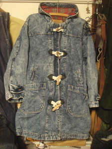 2011オールドOLDエドウィンEDWINサムシングSOMETHINGケミカルウォッシュDENIMデニム ダッフルコート ジャケット ビンテージ