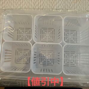 食品保存容器 ホワイトコンパクト 6個セット 小物入れ 収納ケース 未使用