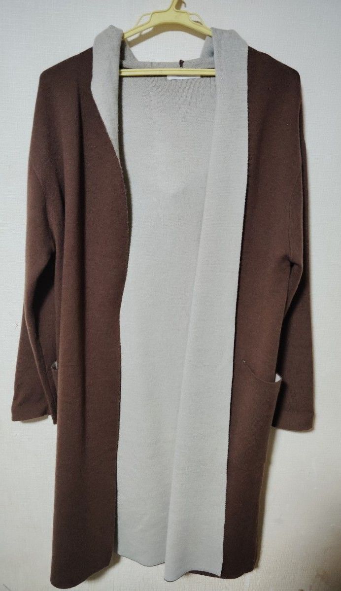 niko and ロングカーディガン ブラウン　フリーサイズ