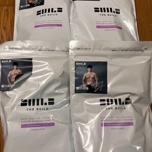 THE BUILD WPIプロテイン ストロベリー&ミルク風味 900g 4個