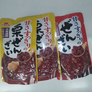 甘さすっきりの ぜんざい 3個 セット