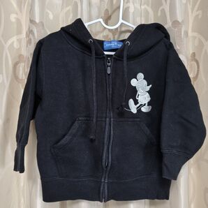 【東京ディズニーリゾート】 ミッキーマウス パーカー ★ ブラック 100cm ★ Disney ★ 裏起毛