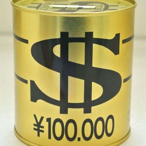 10万円貯金箱★500円玉貯金箱★新品 ゴールド ブリキ貯金箱