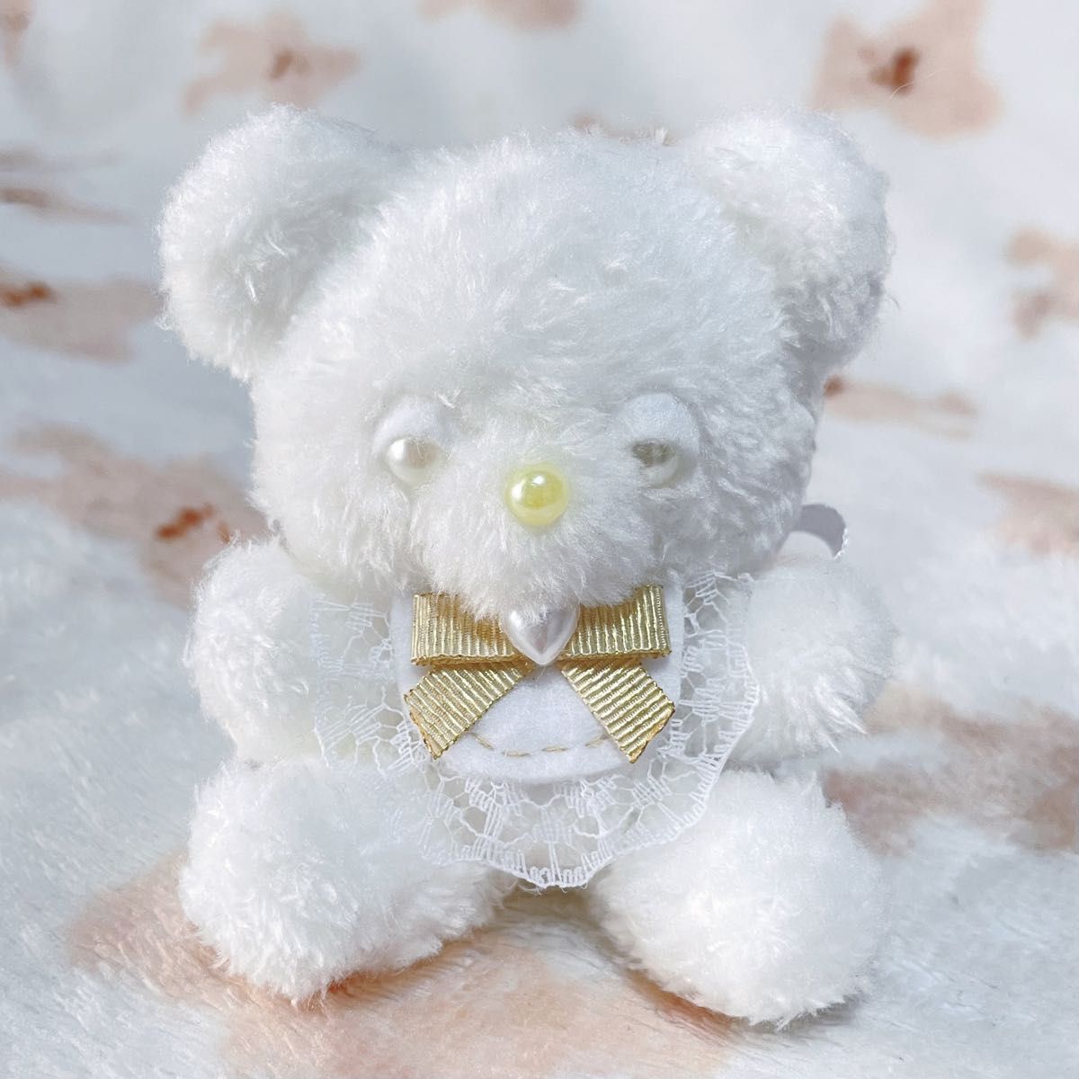 眠たげしろくまちゃん ぬいぐるみ ハンドメイド