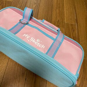 MY Sketch スケッチバッグ 画材バッグ 絵の具バッグ ピンク ブルー 絵の具なし