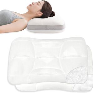まくら 2in1 枕 首が痛くならない 安眠枕 いびき防止 首立体構造 通気性