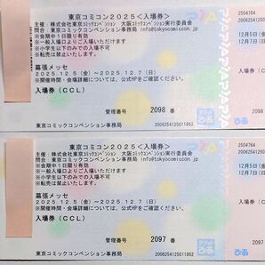 東京コミコン 2025 入場券 2枚セット ① 幕張メッセ 12/5~12/7