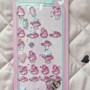 ボンボンドロップシール ネイルシール マイメロ サンリオ ぷくぷくシール 立体シール