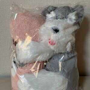 梱包方法に注意書きあり シュナとボブ ぬいぐるみブランケットボブ ピンク