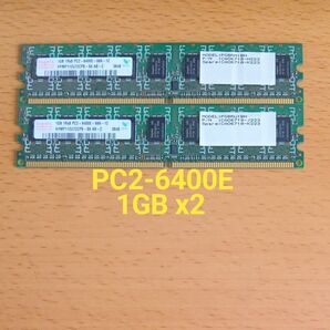 DDR2-800 PC2-6400E 1GB x2【M11-6】