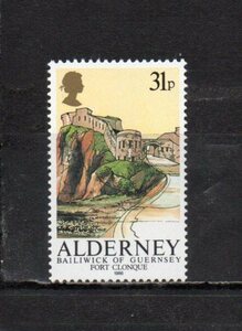 20B155 英国王室属領オルダニー島 1986年 オルダニーの要塞 (3) 31P 未使用NH