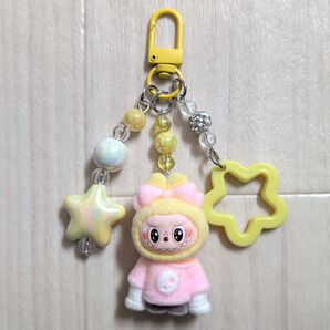 ☆LABUBU☆キーホルダー じゃらキー イエロー