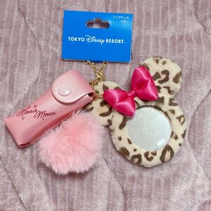 ヒョウ柄 ディズニー ミラー リップケース