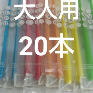 20本セット 歯科医院専用歯ブラシシュシュ α ふつう 日本製