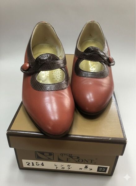 HIGH LE PONTレンガ トカゲ 革靴 22cm メリージェーン パンプス