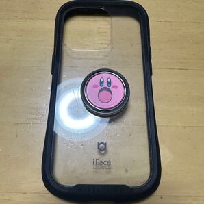 iFace reflection iPhone 14Pro用 Reflection ブラック アイフェイス カービィリング付き
