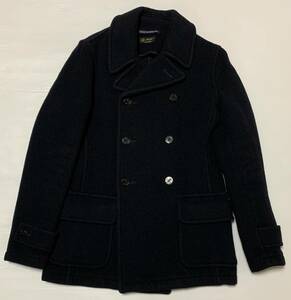 [ Britain made ]Sweep!! Los Angelss we p Los Angeles melt n wool pea coat i Karrimor k. lining check pattern men's Vintage 