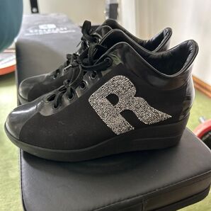 RUCO LINE ルコライン Rロゴ 厚底スニーカー ブラック