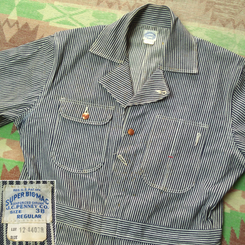 ルカリ 60s Penny's ヒッコリーハーフジップシャツ Eukwn-m94837761267