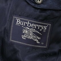 ヴィンテージ◆BURBERRYS/バーバリー カシミヤ100％ ロング ステンカラー コート ダークネイビー 50_画像10