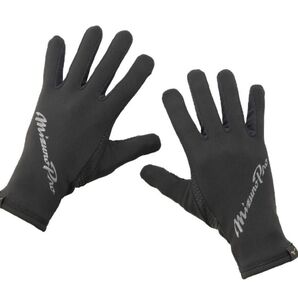 ▲個人名刺繍無料▲ ●ブラック● ミズノプロ フリース手袋 L サイズ 滑り止め付 限定販売品 12JYCA0209 スマホ対応