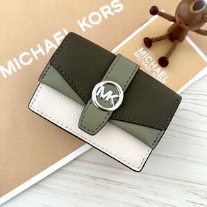 店頭完売 新品 MICHAEL KORS マイケルコース 折り財布 グリーン