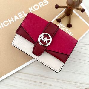 店頭完売 新品 MICHAEL KORS マイケルコース 折り財布 レッド