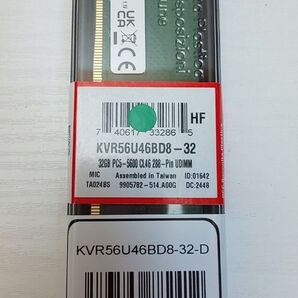 メモリ 新品 Kingston DDR5-5600 32GB x 2枚 (64GB)