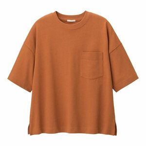GUヘビーウェイトT(5分袖)　オレンジ　ORANGE　XLサイズ　綿100％