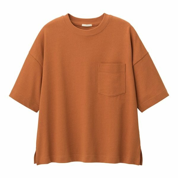 GUヘビーウェイトT(5分袖)　オレンジ　ORANGE　XLサイズ　綿100％