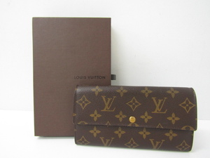 LOUIS VUITTON ルイ・ヴィトン モノグラム ポシェット ポルトモネ クレディ 長財布 M61726 (小銭入れあり)♪SB3554